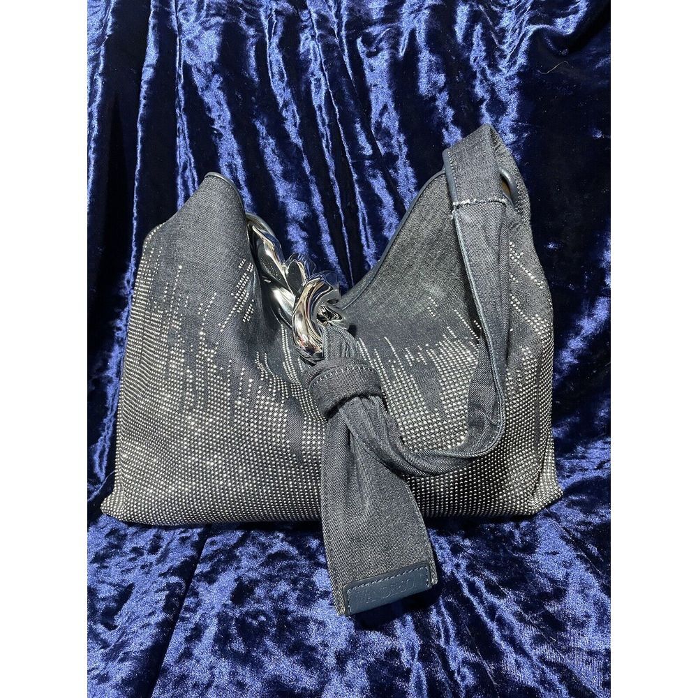 PRICE CUT; JW Anderson Denim Studded Shoulder Bag,Silver tone Hardware.
